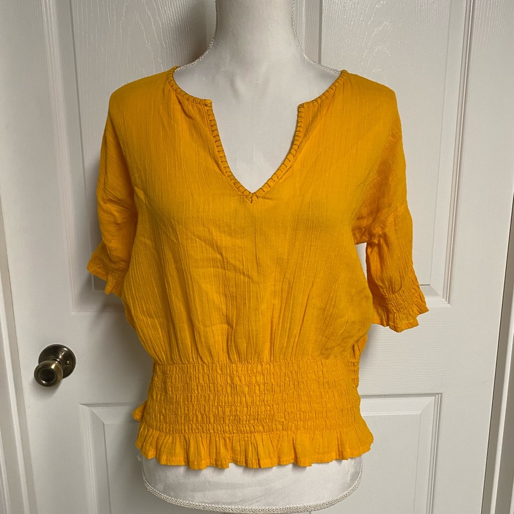 NWT Frye Golden Peasant Blouse Size Small